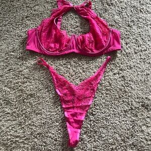 Adore me lingerie set pink 40D